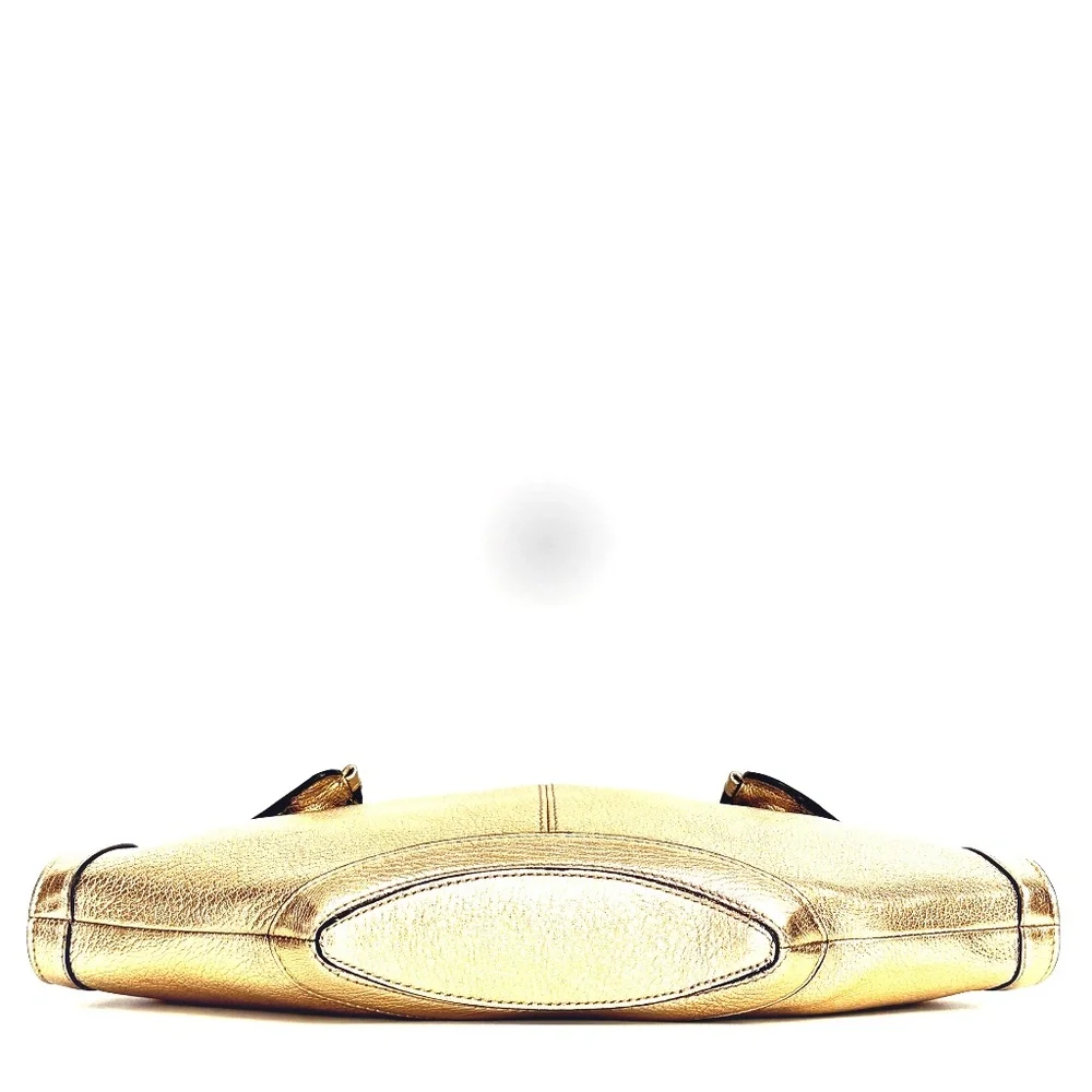 Alexander McQueen Metallic Lambskin Light Gold De Manta Clutch